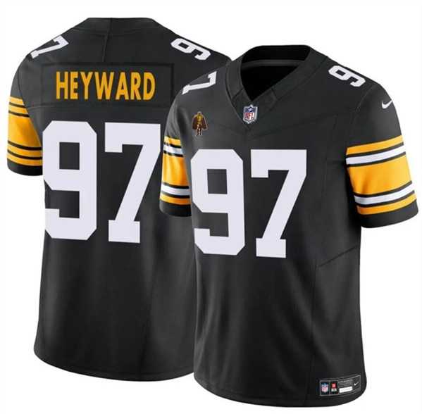 Men & Women & Youth Pittsburgh Steelers #97 Cameron Heyward Black 2024 F.U.S.E. With Walter Payton Patch Vapor Limited Stitched Jersey->pittsburgh steelers->NFL Jersey